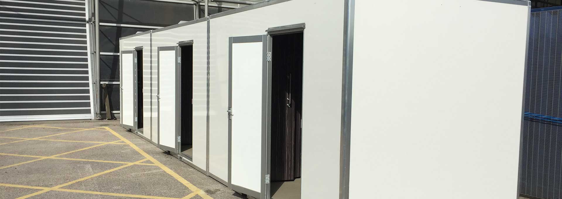 Moduvac modular washroom system